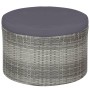 Muebles de jardín con cojines 4 piezas ratán sintético gris de vidaXL, Camas para exteriores - Ref: Foro24-43961, Precio: 544...