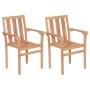 3-piece solid teak wood garden table and chairs set by vidaXL, Garden sets - Ref: Foro24-44736, Price: 205,32 €, Discount: %