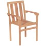 3-piece solid teak wood garden table and chairs set by vidaXL, Garden sets - Ref: Foro24-44736, Price: 205,32 €, Discount: %