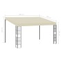 Pavillon mit Wandhalterung cremefarbener Stoff 3x4 m von vidaXL, Zelte und Pavillons - Ref: Foro24-47988, Preis: 252,94 €, Ra...