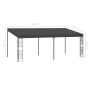 Gazebo with wall mounting anthracite gray fabric 3x6 m by vidaXL, Tents and gazebos - Ref: Foro24-47992, Price: 439,68 €, Dis...