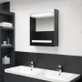 Armario de baño con espejo y LED gris 50x14x60 cm de vidaXL, Tocadores de baño - Ref: Foro24-326482, Precio: 108,10 €, Descue...