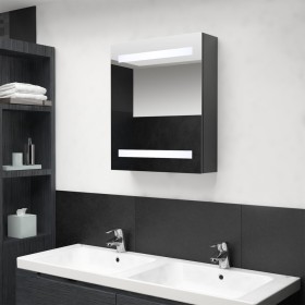 Bathroom cabinet with mirror and LED gray 50x14x60 cm by vidaXL, bathroom vanities - Ref: Foro24-326482, Price: 107,99 €, Dis...