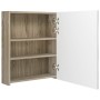 Badezimmerschrank mit LED-Spiegel Weiß und Eiche 50x14x60 cm von vidaXL, Badezimmerwaschtische - Ref: Foro24-326485, Preis: 1...