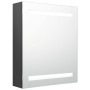 Armario de baño con espejo y LED gris 50x14x60 cm de vidaXL, Tocadores de baño - Ref: Foro24-326482, Precio: 108,10 €, Descue...