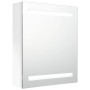 Armario de baño con espejo LED blanco brillante 50x14x60 cm de vidaXL, Tocadores de baño - Ref: Foro24-326486, Precio: 108,10...