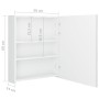 Armario de baño con espejo LED blanco brillante 50x14x60 cm de vidaXL, Tocadores de baño - Ref: Foro24-326486, Precio: 107,99...