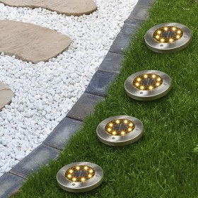 HI Set of 4 solar LED ground lights for garden by HI, Outdoor lighting - Ref: Foro24-435252, Price: 18,99 €, Discount: %