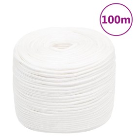 Intense white polypropylene boat rope 6 mm 100 m by vidaXL, Ropes and metal cords - Ref: Foro24-152551, Price: 20,99 €, Disco...