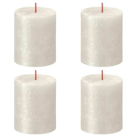 Bolsius Shimmer rustic candles 4 units ivory 80x68 mm by Bolsius, Candles - Ref: Foro24-440879, Price: 20,81 €, Discount: %