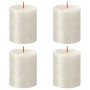 Bolsius Shimmer rustic candles 4 units ivory 80x68 mm by Bolsius, Candles - Ref: Foro24-440879, Price: 20,81 €, Discount: %