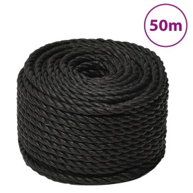 Cuerda de trabajo polipropileno negro 10 mm 50 m de vidaXL, Sogas y cuerdas metálicas - Ref: Foro24-153012, Precio: 31,99 €, ...