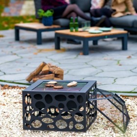 RedFire Black Mikor Fire Pit with Grill by RedFire, Chimneys - Ref: Foro24-441229, Price: 223,99 €, Discount: %