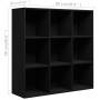 Black engineered wood shelf 98x29x97.5 cm by vidaXL, Bookcases and shelves - Ref: Foro24-801126, Price: 67,29 €, Discount: %