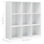 Estantería madera de ingeniería blanco brillante 98x29x97,5 cm de vidaXL, Librerías y estanterías - Ref: Foro24-801131, Preci...