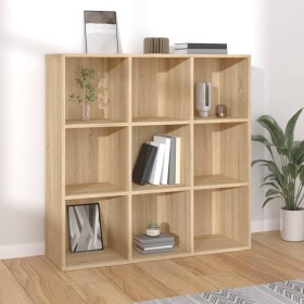 Sonoma oak engineered wood shelf 98x29x97.5 cm by vidaXL, Bookcases and shelves - Ref: Foro24-801128, Price: 78,90 €, Discoun...