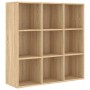 Sonoma oak engineered wood shelf 98x29x97.5 cm by vidaXL, Bookcases and shelves - Ref: Foro24-801128, Price: 78,99 €, Discoun...