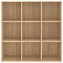 Sonoma oak engineered wood shelf 98x29x97.5 cm by vidaXL, Bookcases and shelves - Ref: Foro24-801128, Price: 78,99 €, Discoun...