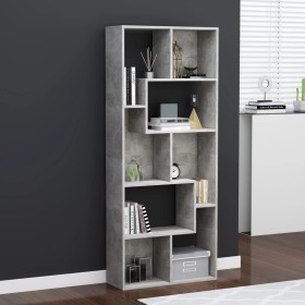 Betongraues Sperrholzregal 67x24x161 cm von vidaXL, Bücherregale und Regale - Ref: Foro24-801881, Preis: 55,50 €, Rabatt: %