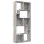 Estantería madera contrachapada gris hormigón 67x24x161 cm de vidaXL, Librerías y estanterías - Ref: Foro24-801881, Precio: 6...