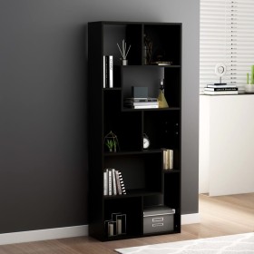 Black plywood bookcase shelf 67x24x161 cm by vidaXL, Bookcases and shelves - Ref: Foro24-801878, Price: 67,20 €, Discount: %