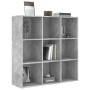 Estantería madera de ingeniería gris hormigón 98x29x97,5 cm de vidaXL, Librerías y estanterías - Ref: Foro24-801129, Precio: ...