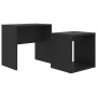 Set of black plywood coffee tables 48x30x45cm by vidaXL, Coffee table - Ref: Foro24-802886, Price: 35,99 €, Discount: %