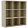 Regal aus Holzwerkstoff in weißer Sonoma-Eiche, 98 x 29 x 97,5 cm von vidaXL, Bücherregale und Regale - Ref: Foro24-801130, P...