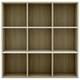 Regal aus Holzwerkstoff in weißer Sonoma-Eiche, 98 x 29 x 97,5 cm von vidaXL, Bücherregale und Regale - Ref: Foro24-801130, P...