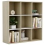 Regal aus Holzwerkstoff in weißer Sonoma-Eiche, 98 x 29 x 97,5 cm von vidaXL, Bücherregale und Regale - Ref: Foro24-801130, P...