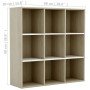 Regal aus Holzwerkstoff in weißer Sonoma-Eiche, 98 x 29 x 97,5 cm von vidaXL, Bücherregale und Regale - Ref: Foro24-801130, P...