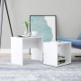 Set of glossy white plywood coffee tables 48x30x45cm by vidaXL, Coffee table - Ref: Foro24-802891, Price: 48,62 €, Discount: %