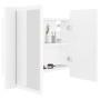 Armario espejo de baño con luz LED acrílico blanco 60x12x45 cm de vidaXL, Tocadores de baño - Ref: Foro24-804956, Precio: 49,...