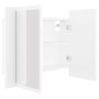 Armario espejo de baño con luz LED acrílico blanco 60x12x45 cm de vidaXL, Tocadores de baño - Ref: Foro24-804956, Precio: 49,...