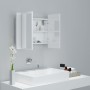 Glossy white acrylic LED bathroom mirror cabinet 60x12x45 cm by vidaXL, bathroom vanities - Ref: Foro24-804961, Price: 54,55 ...