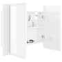 Armario espejo de baño LED acrílico blanco brillo 60x12x45 cm de vidaXL, Tocadores de baño - Ref: Foro24-804961, Precio: 54,5...