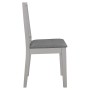 Dining chairs with solid gray wood cushions, 4 units by vidaXL, dining chairs - Ref: Foro24-247639, Price: 186,99 €, Discount: %