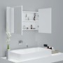 Bathroom mirror cabinet with LED light white acrylic 80x12x45 cm by vidaXL, bathroom vanities - Ref: Foro24-804964, Price: 55...