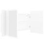 Armario espejo de baño con luz LED acrílico blanco 80x12x45 cm de vidaXL, Tocadores de baño - Ref: Foro24-804964, Precio: 54,...