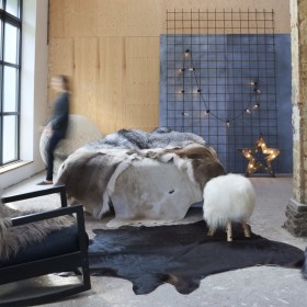 Black genuine cowhide rug 150x170 cm by vidaXL, Rugs - Ref: Foro24-284341, Price: 194,99 €, Discount: %