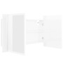 Armario espejo de baño LED acrílico blanco brillo 80x12x45 cm de vidaXL, Tocadores de baño - Ref: Foro24-804969, Precio: 68,2...