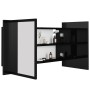 Armario espejo de baño LED acrílico negro brillo 80x12x45 cm de vidaXL, Tocadores de baño - Ref: Foro24-804970, Precio: 74,05...