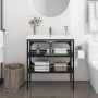 Black iron washbasin structure 79x38x83 cm by vidaXL, bathroom vanities - Ref: Foro24-338489, Price: 64,25 €, Discount: %