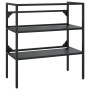 Black iron washbasin structure 79x38x83 cm by vidaXL, bathroom vanities - Ref: Foro24-338489, Price: 64,25 €, Discount: %