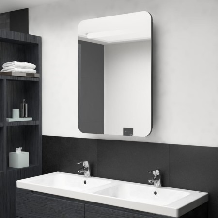 Bathroom cabinet with mirror and LED gray 60x11x80 cm by vidaXL, bathroom vanities - Ref: Foro24-326505, Price: 141,99 €, Dis...