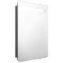 Armario de baño con espejo y LED gris 60x11x80 cm de vidaXL, Tocadores de baño - Ref: Foro24-326505, Precio: 137,21 €, Descue...