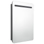 Armario de baño con espejo y LED gris 60x11x80 cm de vidaXL, Tocadores de baño - Ref: Foro24-326505, Precio: 137,21 €, Descue...