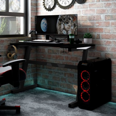 Gaming desk with Z-shaped black LED legs 90x60x75 cm by vidaXL, Desks - Ref: Foro24-325418, Price: 118,47 €, Discount: %