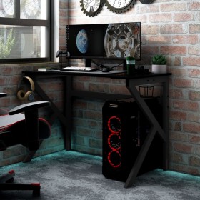 Escritorio para juegos con patas en forma K negro 90x60x75 cm de vidaXL, Escritorios - Ref: Foro24-325400, Precio: 108,00 €, ...