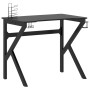 Gaming desk with K-shaped legs black 90x60x75 cm by vidaXL, Desks - Ref: Foro24-325400, Price: 108,00 €, Discount: %